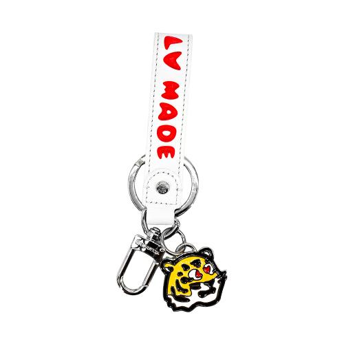 Louis Vuitton 老虎造型牛皮鑰匙圈(MP3225-白)
