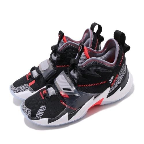 Nike 籃球鞋 Jordan Why Not Zer0.3 GS 大童 女鞋 黑 灰 爆裂紋 忍者龜 室外 CD5804-006