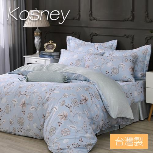 KOSNEY   臻情  頂級100%天絲雙人床包枕套組床包高度35公分台灣製造
