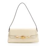 Jimmy Choo Diamond Shoulder E/W (蜥蜴紋印花皮革包)(白/金)