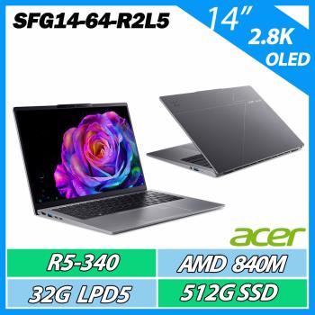 Acer宏碁 SFG14-64 AMD Ryzen™ AI 7 350 / 50 TOPS NPU Copilot+ PC內建AcerSense智能應用工具,一鍵掌控筆電狀況16小時長效續航力 / 可180度攤平ACER 宏碁 Swift Go 14吋AI效能筆電 銀色(R7-350/32G/1TB/W11/2.8K/OLED/SFG14-64-R44M) - AMD AI 筆電, AMD Ryzen™ AI 7 350 / 50 TOPS NPU Copilot+ PC 內建AcerSense智能應用工具,一鍵掌控筆電狀況 16小時長效續航力 / 可180度攤平, 找ACER 宏碁 Swift Go 14吋AI效能筆電 銀色(R7-350/32G/1TB/W11/2.8K/OLED/SFG14-64-R44M)推薦就來