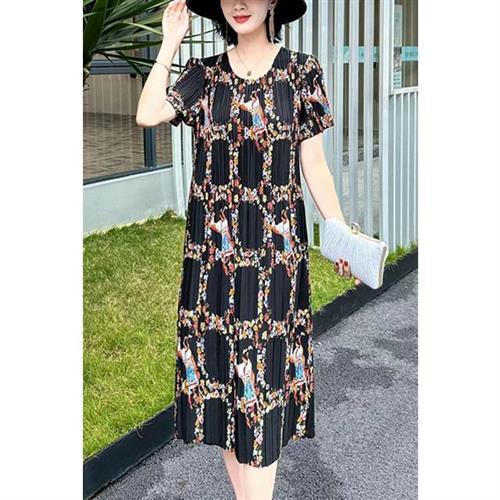 【KEITH-WILL歐風】韓國完美甜氛三宅壓褶褶皺洋裝