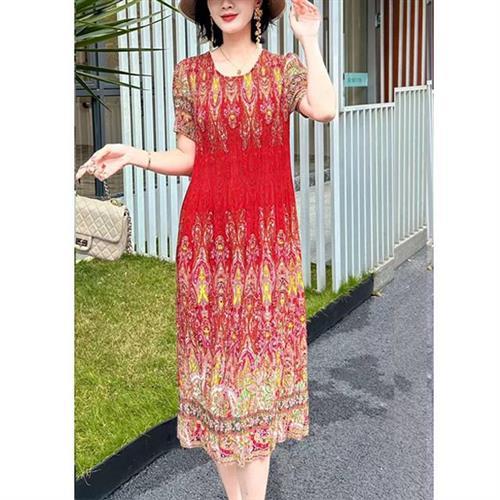 【KEITH-WILL歐風】韓國完美女伶三宅壓褶褶皺洋裝