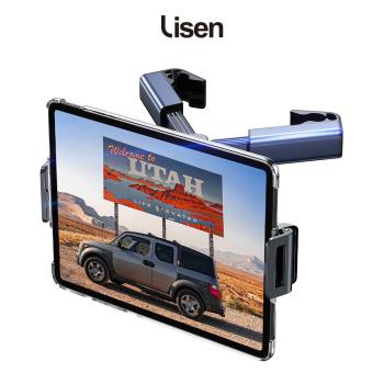 【Lisen】巨力車載全包式鉤夾後枕車用手機支架(適用長15~23CM手機平板)