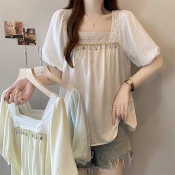 【ALLK 歐楷】新品 雪紡剪接上衣 共3色(尺寸L-XXL/中大尺碼/涼爽/透氣)