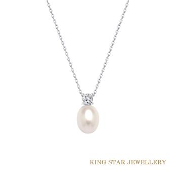 King Star 天然淡水珍珠項鍊 8-9mm 經典款