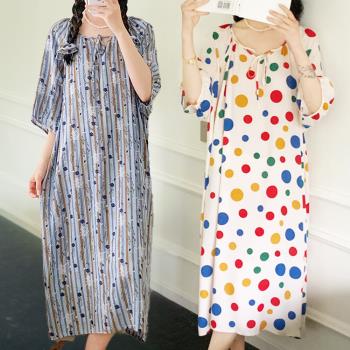 【藍尼居家】★一秒穿脫舒適居家睡裙(女睡衣/家居服/舒適/連身睡衣)
