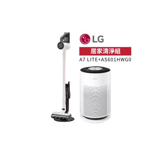 LG樂金 CordZero™ A9 Air 快清式無線吸塵器 A7-LITE+LG PuriCare 超淨化大白空氣清淨機 AS601HWG0