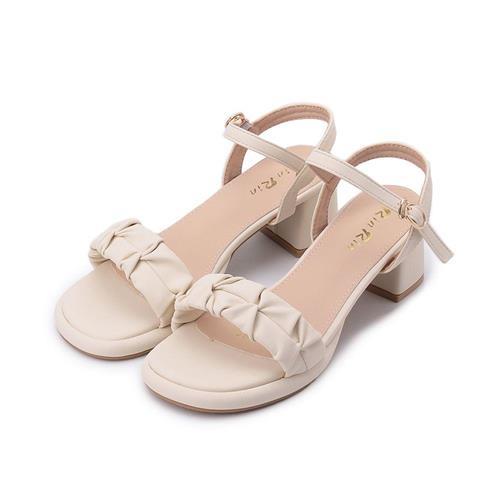 RIN RIN 雲朵粗跟涼鞋 米 女鞋 鞋全家福