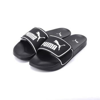 PUMA LEADCAT 2.0 V 魔鬼氈壓紋運動拖鞋 黑 387515-01 男鞋 鞋全家福