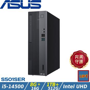 (規格升級)ASUS華碩 S5 SFF 商用桌機 i5-14500/24G/1.5TB SSD/W11/H-S501SER-514500015W