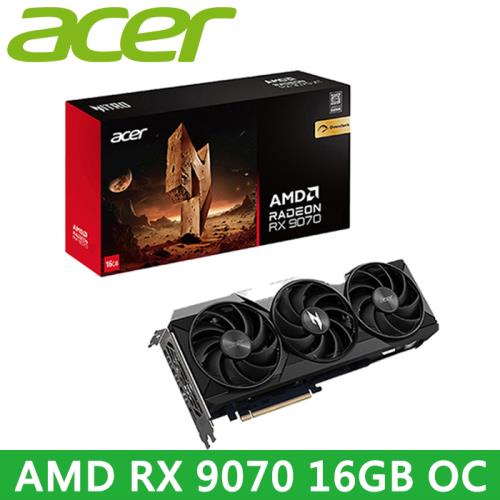 【Acer宏碁】Nitro Radeon RX 9070 16GB OC 顯示卡