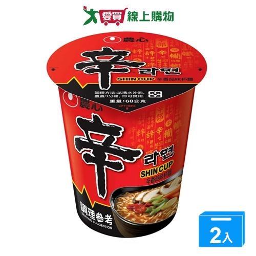 農心辛香菇杯麵68g【兩入組】【愛買】