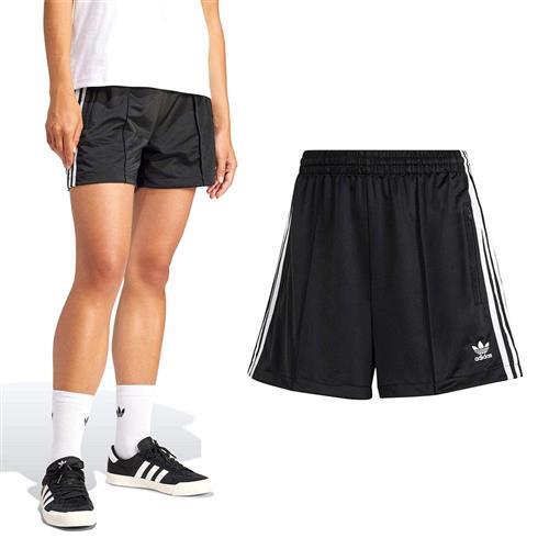Adidas Firebird Short 女款 黑色 寬鬆 鬆緊 腰身 拉鍊 口袋 運動 休閒 短褲 IU2425