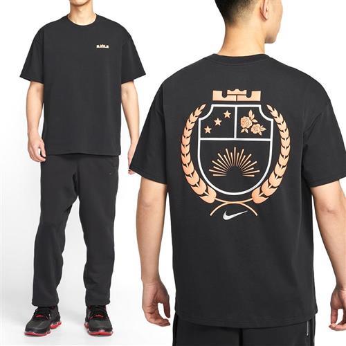 Nike LBJ M NK M90 Tee OC 男款 黑色 寬鬆 落肩 上衣 運動 休閒 短袖 HJ3413-010