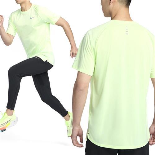 Nike Dfadv Stride SS Top 男款 黃綠色 速乾 跑步 休閒 運動 圓領 短袖 HV5204-701