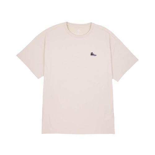 Converse Sneaker Patch Tee 男款 女款 米色 中性 上衣 圓領 短袖 10027239-A11