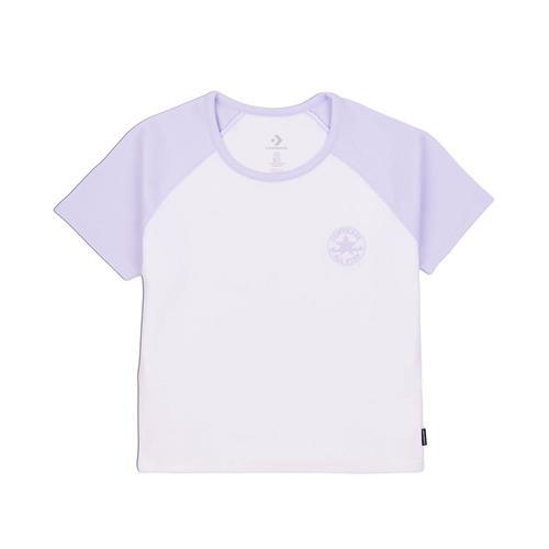Converse Chuck Patch Colorblock Top 女款 白紫色 短袖 10027396-A05