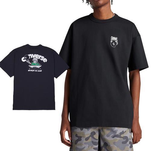 Converse 8 Ball Tee 男款 黑色 圓領 舒適 運動 休閒 上衣 插畫 短袖 10027729-A01