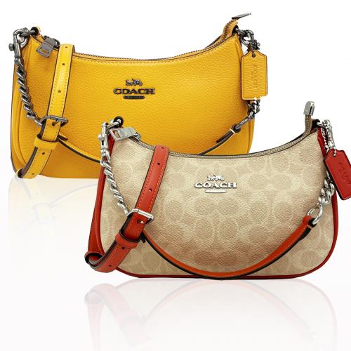 【COACH】經典LOGO肩斜背兩用彎月包(均一價)