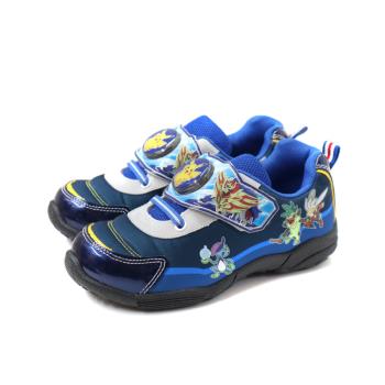 精靈寶可夢 Pokemon 電燈鞋 運動鞋 魔鬼氈 中童 童鞋 藍色 PA7369 no010