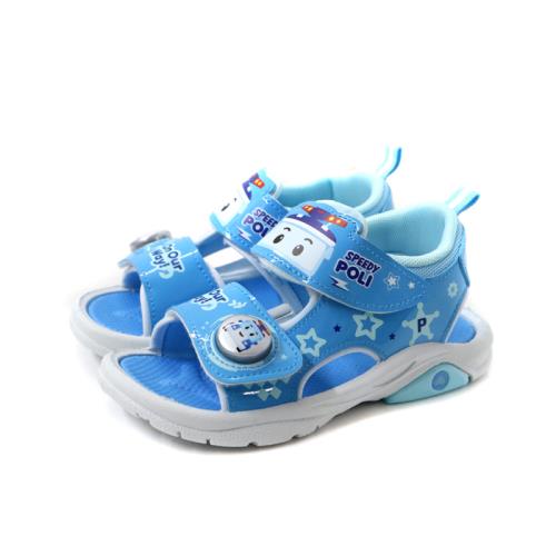 POLI 波力 救援小英雄 涼鞋 電燈鞋 淺藍 中童 POKT54466 no231