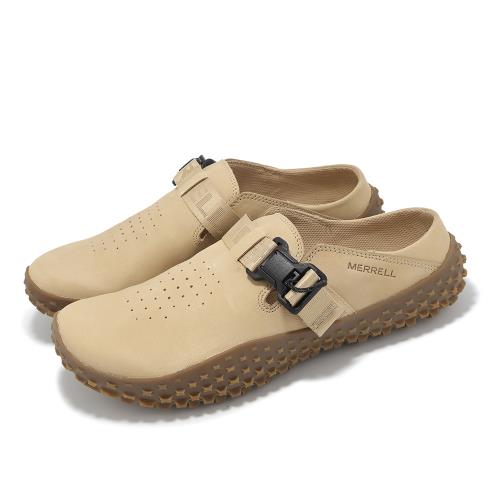 Merrell 懶人鞋 Wrapt Slide Nubuck 男鞋 卡其 黑 扣環式 膠底 休閒鞋 ML007185