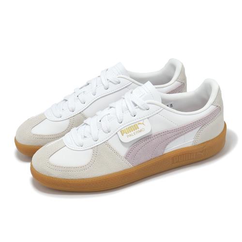 Puma 休閒鞋 Palermo Lth 男鞋 女鞋 白 紫 麂皮 膠底 復古 德訓鞋 39646420