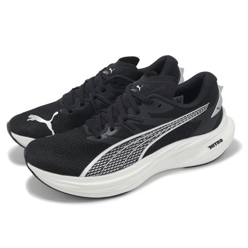 Puma 慢跑鞋 Deviate Nitro 3 女鞋 黑 白 氮氣中底 碳板 回彈 運動鞋 30970801