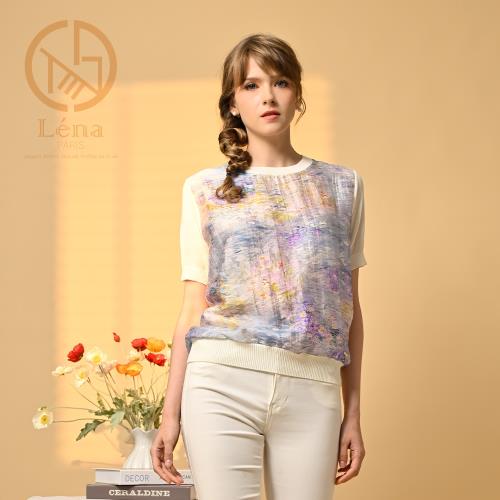 Léna巴黎藝術限定亞麻精品上衣-獨