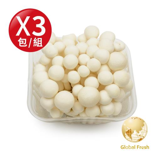  盛花園蔬果 南投國姓鄉美白菇120g x3包(溫控栽培)