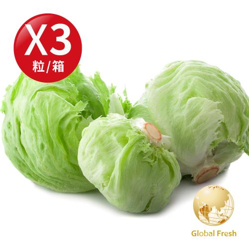  盛花園蔬果 雲林結球萵苣美生菜300g±10%/粒(3粒/箱)