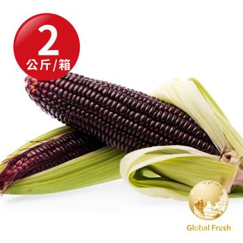 盛花園蔬果 臺南佳里黑蜜水果玉米1kg x2袋(約6-8支/箱 非基因改造)