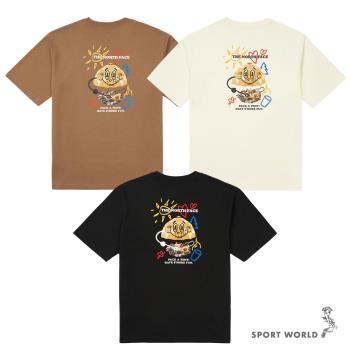 The North Face 北面 棉質短袖上衣 男裝 女裝 純棉 露營趣 棕/米白/黑【運動世界】NF0A8D856IH/QLI/JK3