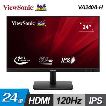【ViewSonic 優派】VA240A-H 24型 120Hz IPS 窄邊框螢幕