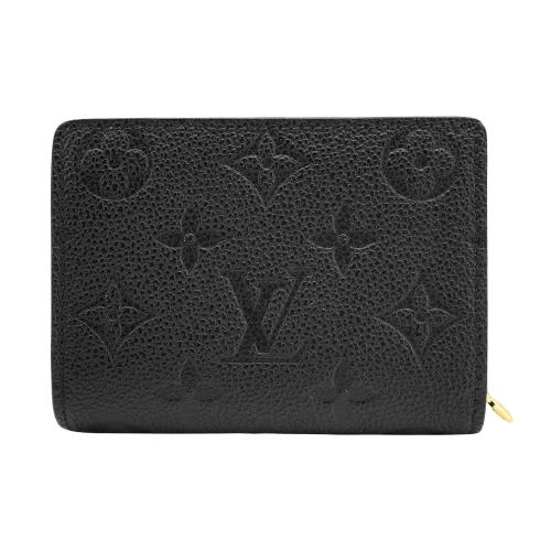 Louis Vuitton Clea 壓花牛皮拉鍊零錢短夾 (M80151-黑)