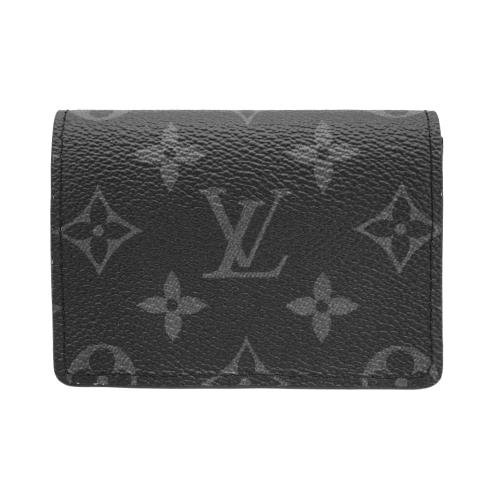 Louis Vuitton Envelope 帆布字花名片夾(M12874-黑灰) 