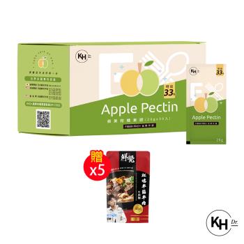 KHDr.蘋果柑橘果膠EX(Fiber pro+版)20gx30包(1盒)+贈:鮮覺 紅燒牛肉麵*5袋
