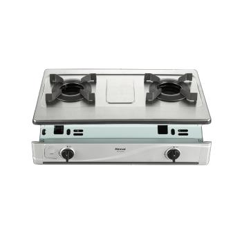 (全省安裝)林內雙口爐內焰嵌入爐不鏽鋼瓦斯爐天然氣RBTS-N2601S-NG1