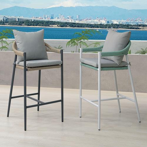 Boden-哈里鋁合金防水戶外吧台椅/休閒吧檯高腳椅/工作椅/酒吧椅/櫃台椅(兩色可選)