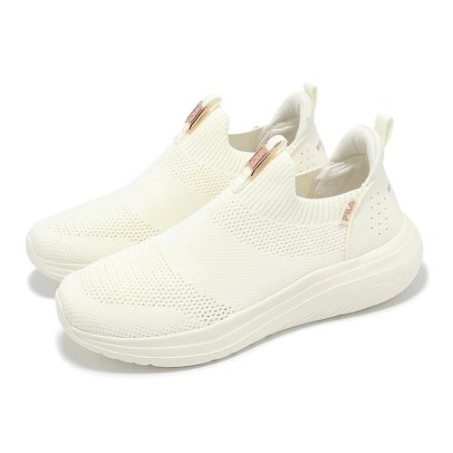 Fila 懶人鞋 Calmly 女鞋 米 金 襪套式 緩震 休閒鞋 斐樂 5J356Z115