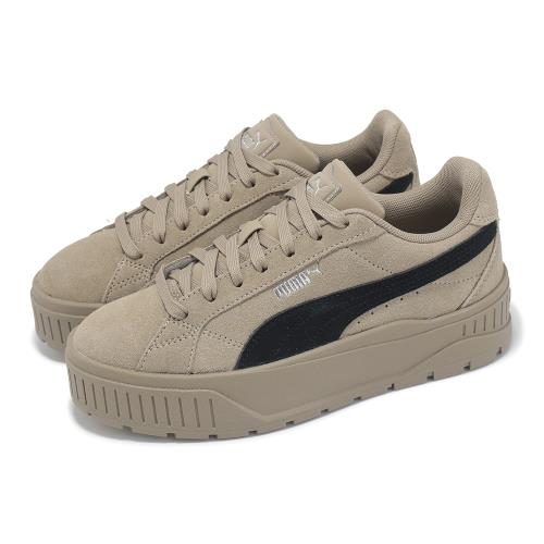 Puma 休閒鞋 Karmen II 女鞋 厚底 增高 鬆糕鞋 泰迪熊棕 黑 麂皮 39745702