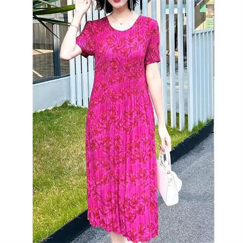 【KEITH-WILL歐風】韓國完美單品三宅壓褶褶皺洋裝