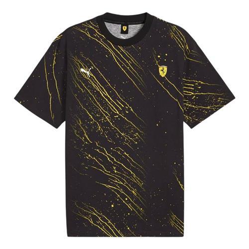 Puma 短袖上衣 男裝 法拉利聯名款 黑【運動世界】63048701