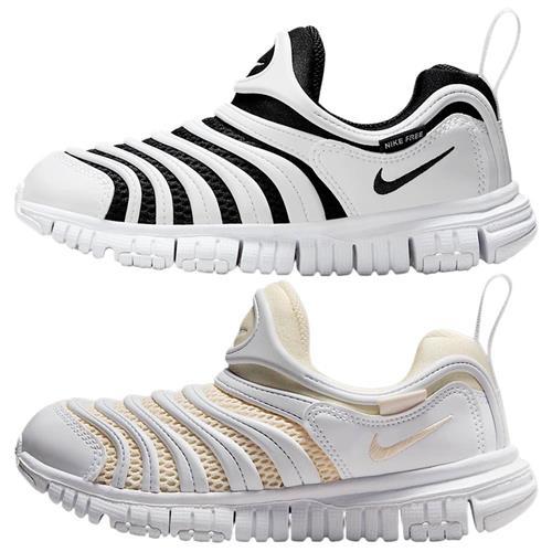Nike 慢跑鞋 休閒鞋 中童鞋 毛毛蟲 網布 Dynamo Free 黑白/黃白【運動世界】IB7245-100/IB7245-101