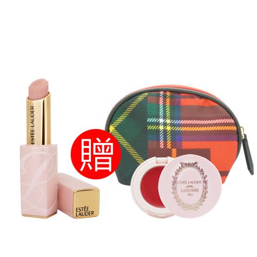 [買1送2] ESTEE LAUDER 雅詩蘭黛 粉嫩慾望潤色護唇膏(3.2g)[贈晶透潤唇膏+品牌零錢包]_百貨公司專櫃貨