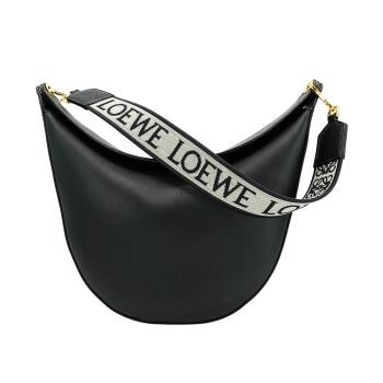 二手品 Loewe Luna 牛皮半月肩揹包(黑)