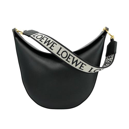 二手品 Loewe Luna 牛皮半月肩背包(黑)