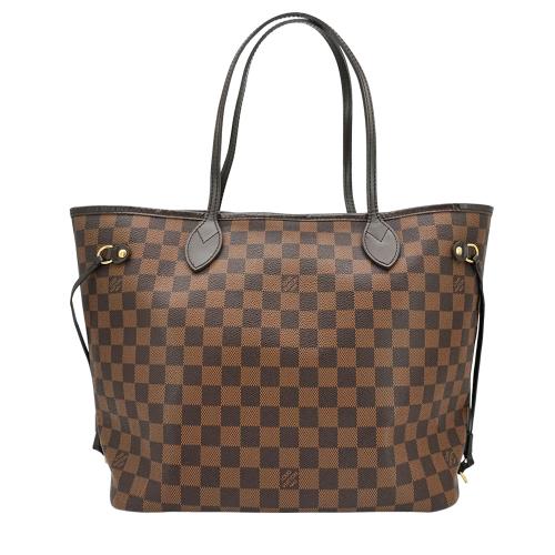 二手品 Louis Vuitton Neverfull MM棋盤格帆布托特包(N40599-櫻桃紅)