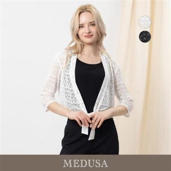 現貨【MEDUSA 曼度莎】臺灣製 微光點點鏤空綁帶罩衫 - 2色（M-XL）｜女罩衫 小禮服外套 遮陽外套